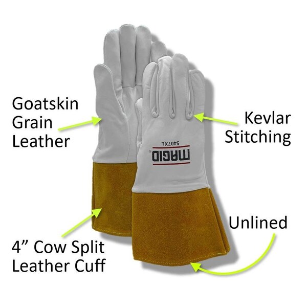RoadMaster 5407 Goatskin Leather TIG Welding Glove